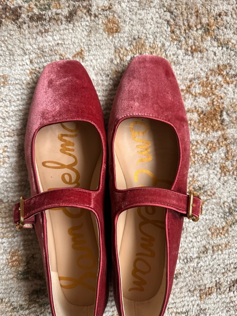 Sam Edelman Raspberry Mary Jane Flats. - Picture 8 of 16